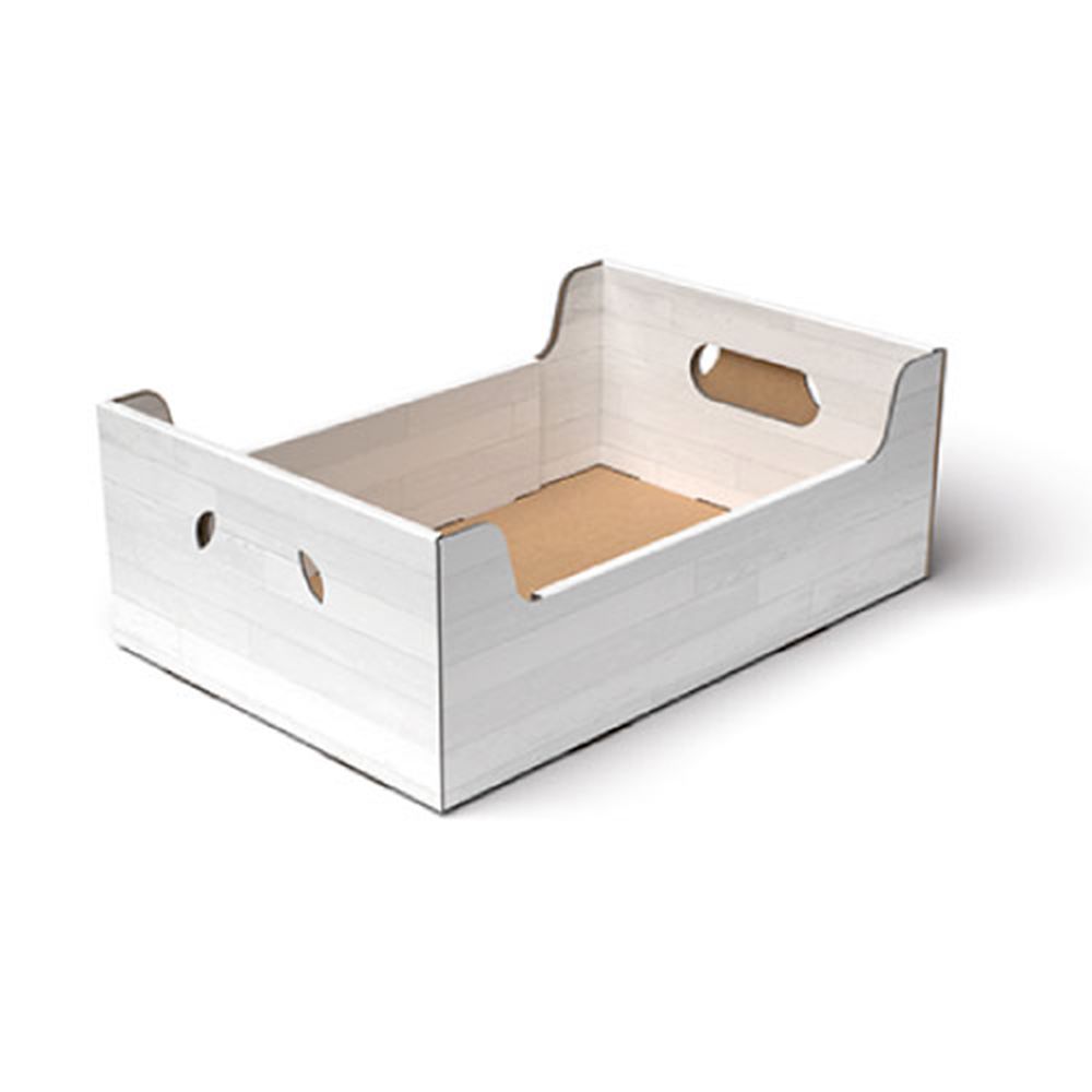 White wood effect box